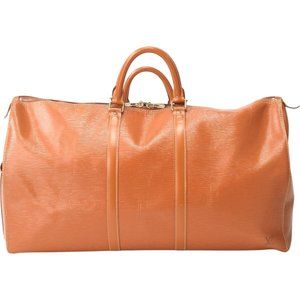 LOUIS VUITTON Brown Leather Boston Bag